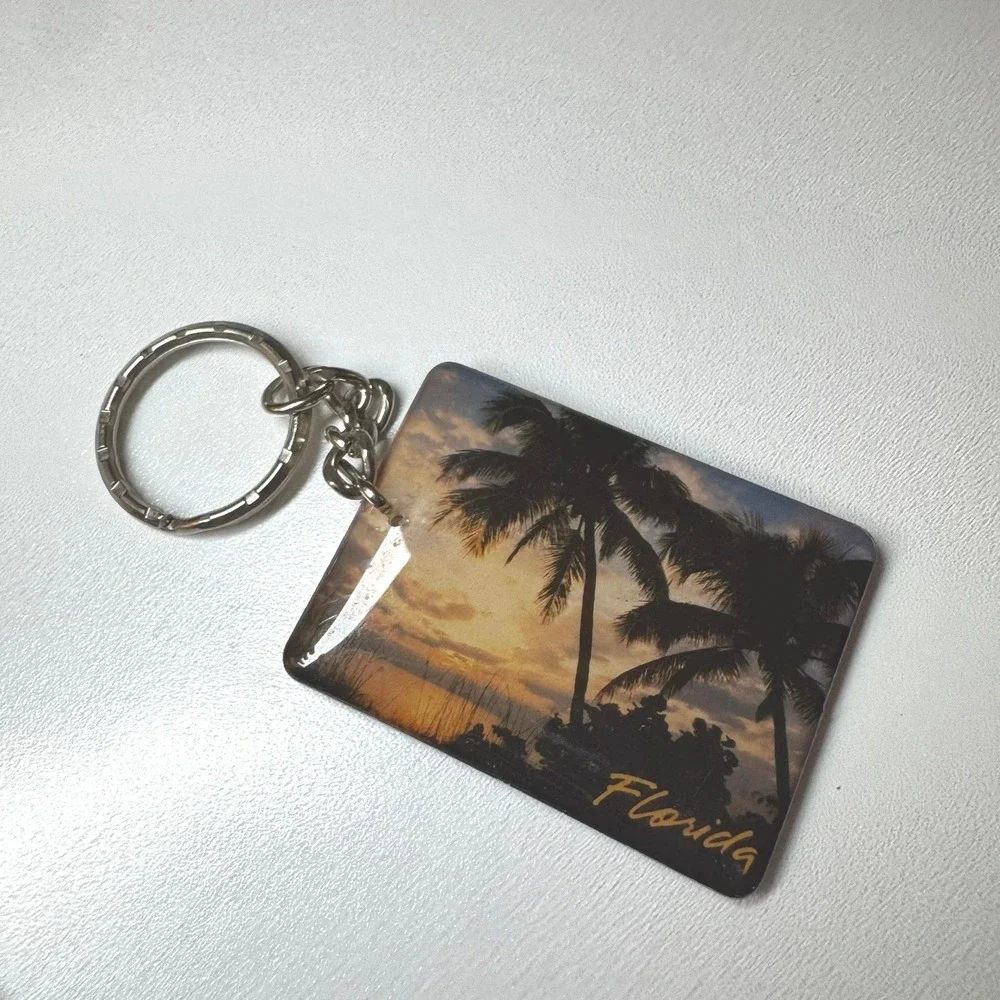 Florida Palm Tree‎ Sunset Souvenir Keychain